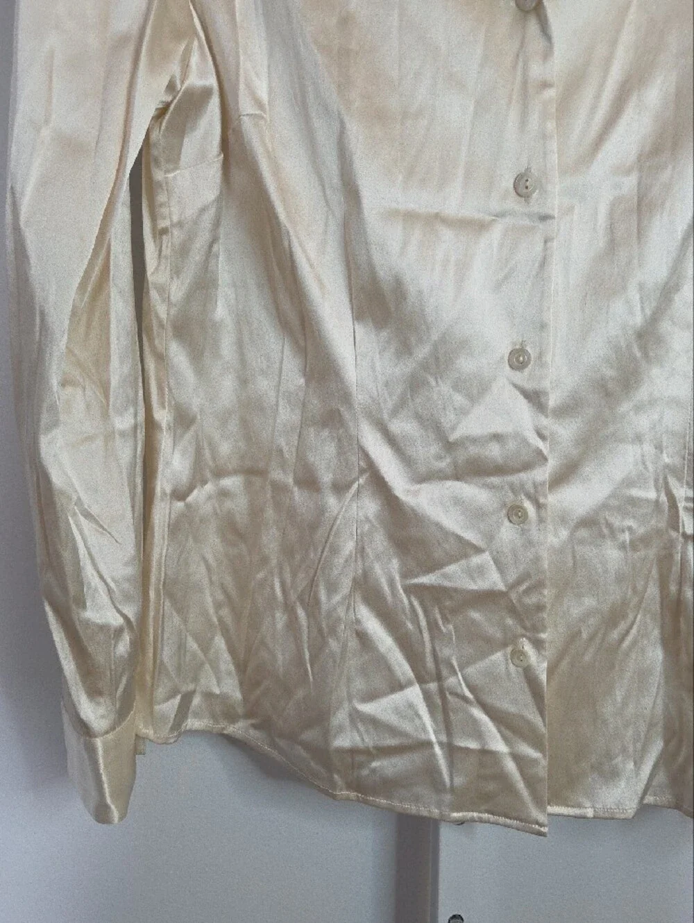 Preview Collection Petites Stretch Silk Blouse Cream Champagne Petite Large